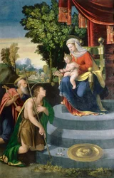Madonna auf dem Thron und Heilige